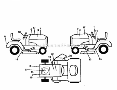 Page G Diagram and Parts List for 917259564  Craftsman Lawn Tractor