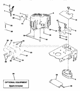 Page H Diagram and Parts List for 917259564  Craftsman Lawn Tractor