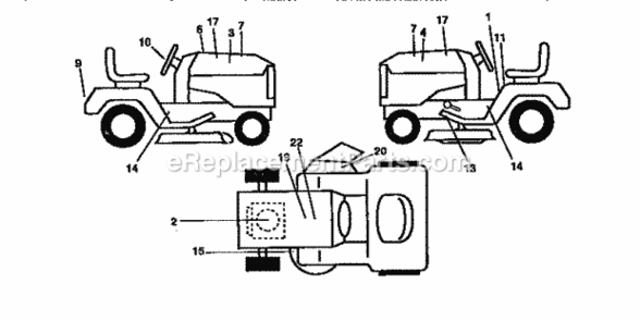 Page F Diagram and Parts List for 917259565  Craftsman Lawn Tractor