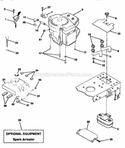 Page H Diagram and Parts List for 917259565  Craftsman Lawn Tractor
