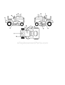 Page F Diagram and Parts List for 917259566  Craftsman Lawn Tractor