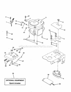 Page H Diagram and Parts List for 917259566  Craftsman Lawn Tractor