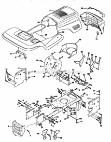 Page B Diagram and Parts List for 917259567  Craftsman Lawn Tractor