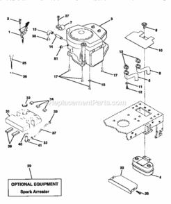 Page H Diagram and Parts List for 917259567  Craftsman Lawn Tractor