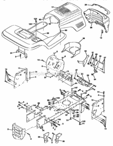 Page B Diagram and Parts List for 917259570  Craftsman Lawn Tractor