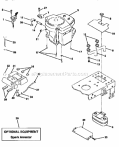 Page E Diagram and Parts List for 917259570  Craftsman Lawn Tractor