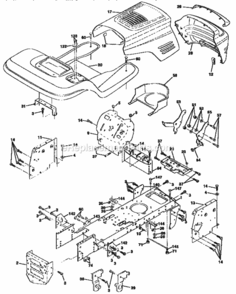 Page B Diagram and Parts List for 917259572  Craftsman Lawn Tractor
