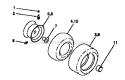 Wheels And Tires Diagram and Parts List for 917259573  Craftsman Lawn Tractor