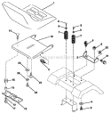 Seat Assembly Diagram and Parts List for 917259573  Craftsman Lawn Tractor