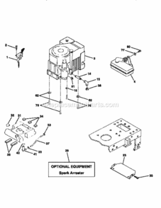 Page E Diagram and Parts List for 917259580  Craftsman Lawn Tractor