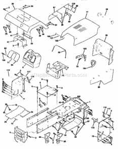 Page B Diagram and Parts List for 917259581  Craftsman Lawn Tractor