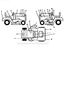 Page G Diagram and Parts List for 917259581  Craftsman Lawn Tractor