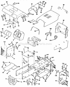 Page B Diagram and Parts List for 917259590  Craftsman Lawn Tractor