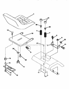 Page E Diagram and Parts List for 917259590  Craftsman Lawn Tractor