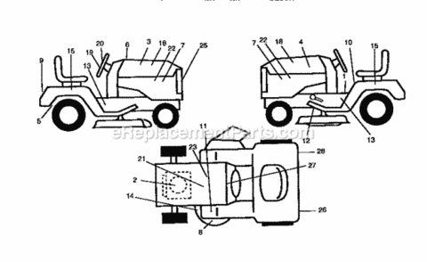 Page G Diagram and Parts List for 917259590  Craftsman Lawn Tractor