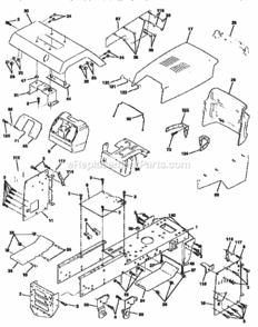 Page B Diagram and Parts List for 917259592  Craftsman Lawn Tractor