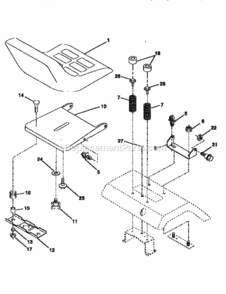 Page E Diagram and Parts List for 917259592  Craftsman Lawn Tractor