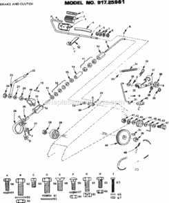 Page C Diagram and Parts List for 91725961  Craftsman Lawn Tractor