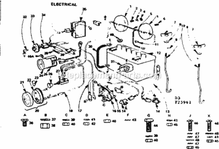 Page D Diagram and Parts List for 91725961  Craftsman Lawn Tractor