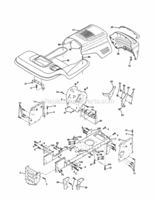 Page B Diagram and Parts List for 917259830  Craftsman Lawn Tractor