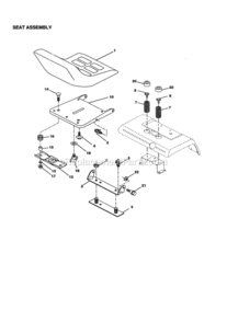 Page E Diagram and Parts List for 917259860  Craftsman Lawn Tractor