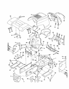 Page B Diagram and Parts List for 917259930  Craftsman Lawn Tractor