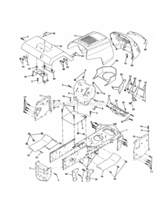 Page B Diagram and Parts List for 917259940  Craftsman Lawn Tractor