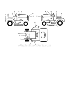 Part Location Diagram of 141502 Craftsman Chassis Decal