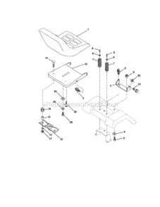 Page E Diagram and Parts List for 917259950  Craftsman Lawn Tractor