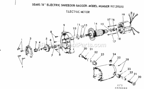 Page C Diagram and Parts List for 917270010  Craftsman Lawn Tractor Accessories