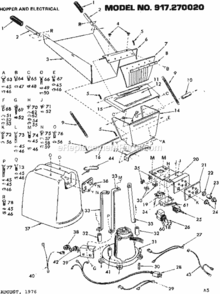 Page A Diagram and Parts List for 917270020  Craftsman Lawn Tractor Accessories
