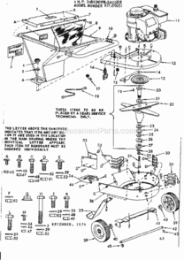 Page A Diagram and Parts List for 917270051  Craftsman Lawn Tractor Accessories
