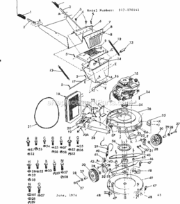 Page A Diagram and Parts List for 917270141  Craftsman Lawn Tractor Accessories