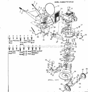 Part Location Diagram of 4560R Craftsman Key