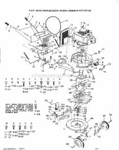 Page A Diagram and Parts List for 917270182  Craftsman Lawn Tractor Accessories