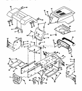 Page B Diagram and Parts List for 917270311  Craftsman Lawn Tractor