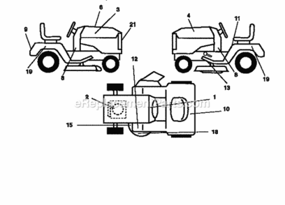 Page G Diagram and Parts List for 917270311  Craftsman Lawn Tractor
