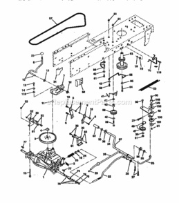 Page C Diagram and Parts List for 917270312  Craftsman Lawn Tractor