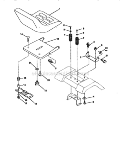 Page F Diagram and Parts List for 917270312  Craftsman Lawn Tractor