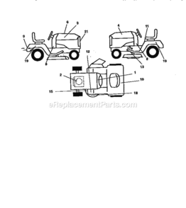 Page G Diagram and Parts List for 917270312  Craftsman Lawn Tractor