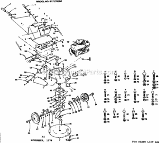 Page A Diagram and Parts List for 917270350  Craftsman Lawn Tractor Accessories