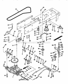 Page C Diagram and Parts List for 917270410  Craftsman Lawn Tractor