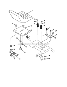 Page F Diagram and Parts List for 917270410  Craftsman Lawn Tractor