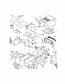 Page B Diagram and Parts List for 917270430  Craftsman Lawn Tractor