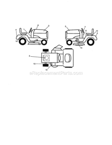 Page H Diagram and Parts List for 917270450  Craftsman Lawn Tractor