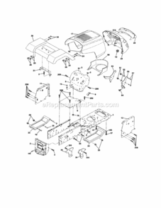 Page B Diagram and Parts List for 917270451  Craftsman Lawn Tractor