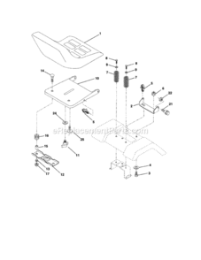 Page F Diagram and Parts List for 917270451  Craftsman Lawn Tractor