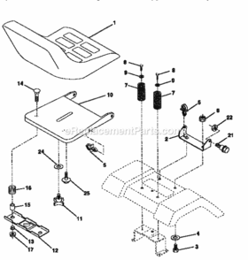 Page F Diagram and Parts List for 917270510  Craftsman Lawn Tractor