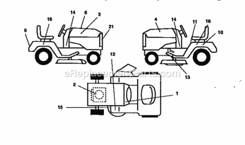 Page G Diagram and Parts List for 917270511  Craftsman Lawn Tractor