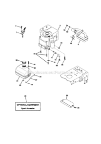Page E Diagram and Parts List for 917270514  Craftsman Lawn Tractor